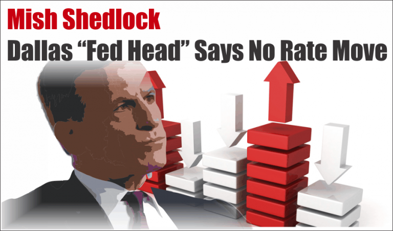 Dallas Fed President Sees “No Move” In Fed Funds Rate