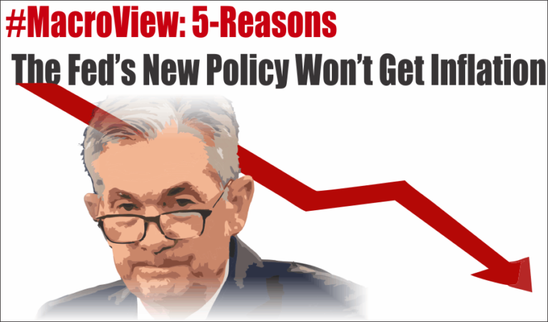 #MacroView: 5-Reasons The Fed’s New Policy Won’t Get Inflation