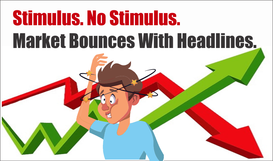 No Stimulus, Stimulus. No Stimulus. Market Bounces With Headlines. 10-23-20