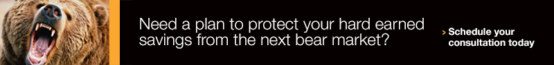 Ad for a RIA Advisors financial planning services. Need a plan to protect your hard earned savings from the next bear market? Click to schedule your consultation today. 