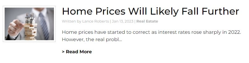 MacroView Blog - Why Home Prices Will Fall Further