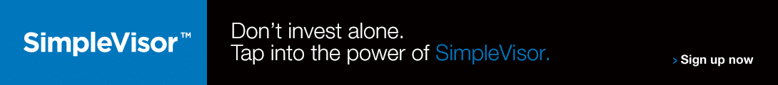 Ad for SimpleVisor. Don't invest alone. Tap into the power of SimpleVisor. Click to sign up now.