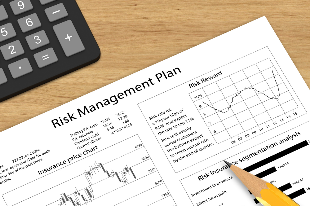 Diagram illustrating steps to create an investment risk management plan, including risk assessment and mitigation strategies.