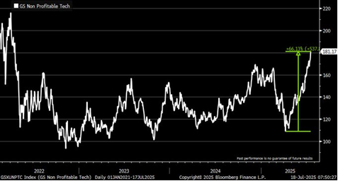 Unprofitable technology stocks