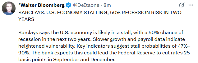 barclays gdp economy recession