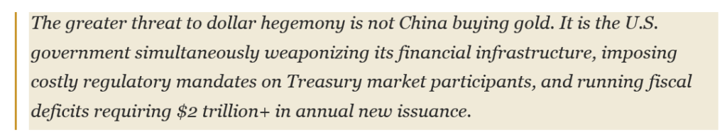 Quote on dedollarization