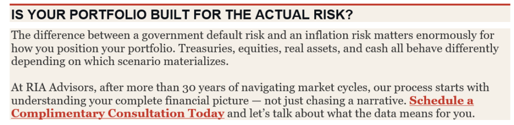 Ad for portfolio risk management
