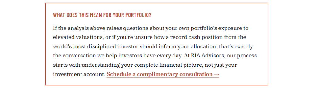 Ad for RIA Advisors