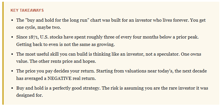 Key Takeaways on market investing